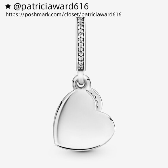 Pandora Forever Friends Heart Dangle Charm - Picture 1 of 4